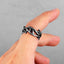Vintage thorn crown titanium steel ring for Christian men