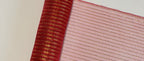 Red and gold ribbon for Christmas tree decorating and gift wrapping