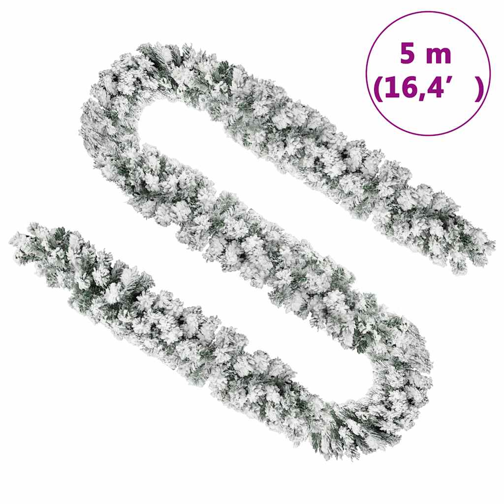 5m Christmas Snow Garland PVC Secondary image