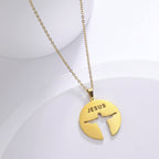 Jesus Silhouette Hollow Pendant Necklace - Christian Jewelry