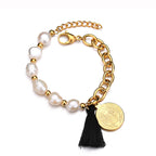 Elegant Christian bracelet with electroplated finish