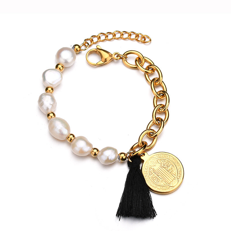 Elegant Christian bracelet with electroplated finish