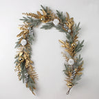 Festive gold Christmas garland for doorways and mantels