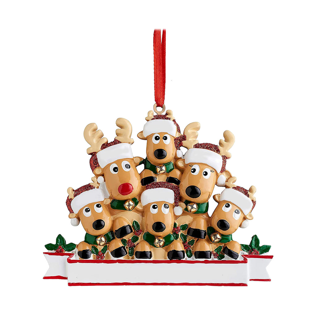 Christmas home pendant featuring deer family design