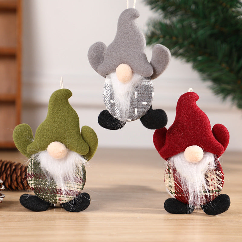 Colorful Christmas pendant options featuring dancing Santa doll design