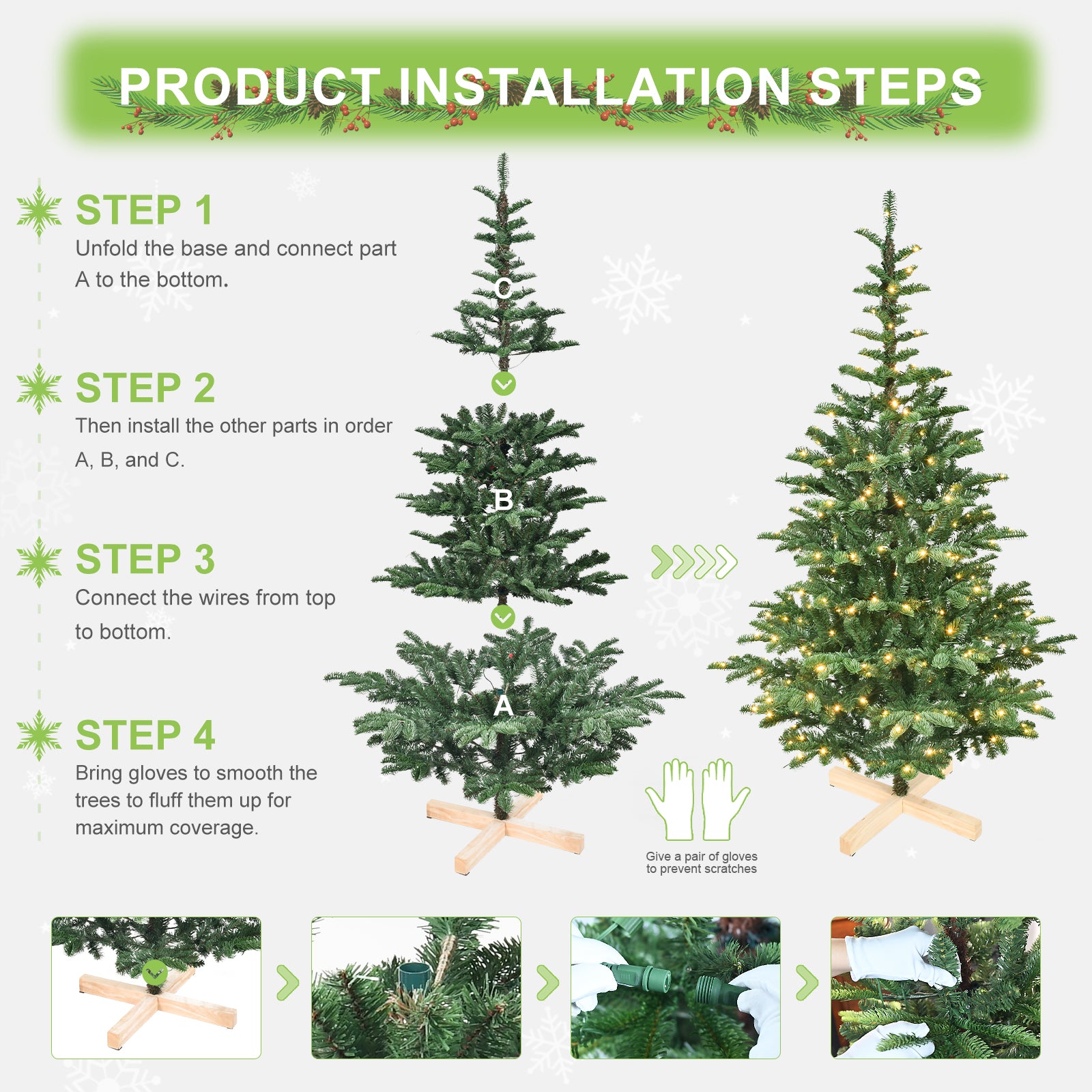 Mixed PE/PVC Christmas Tree - Home Decor Secondary image