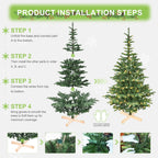 Green Christmas tree with PE/PVC mixed branches for ornaments