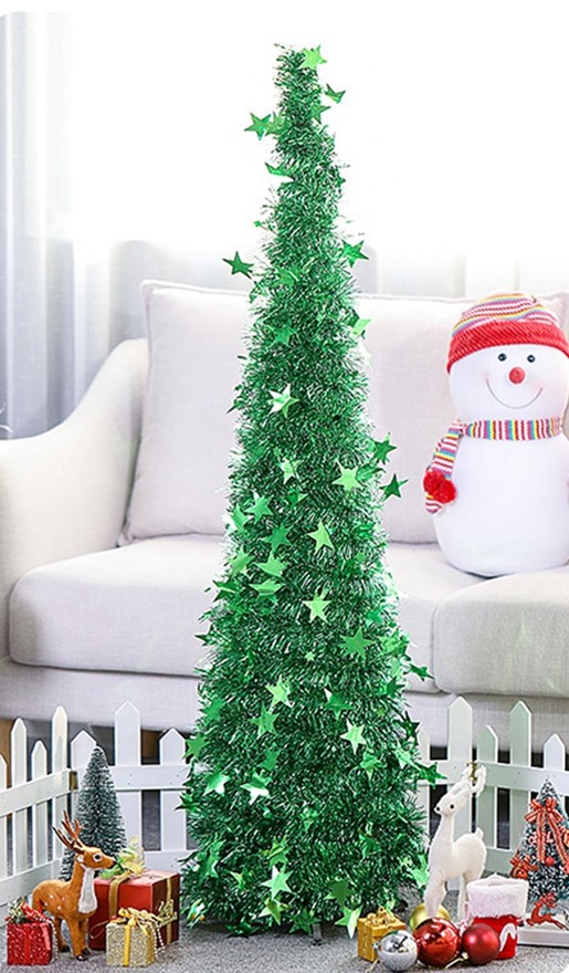 Metal tree stand base for collapsible Christmas tree