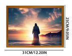 European classical style LED light painting featuring Christian cross imagery