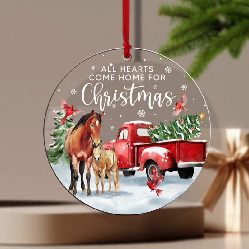 Acrylic Christmas Tree Pendant - Christian Jewelry - Christian Jewelry