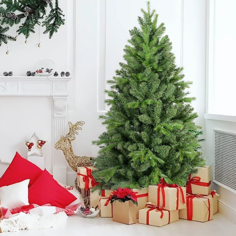 Decorated Christmas tree in living room for Christian home decor