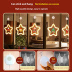 Festive pendant light shaped as five-pointed star for door decoration