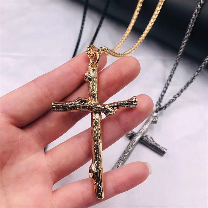 Gold-plated men's religious necklace package view