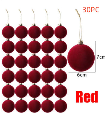 Plucked silk ball ornament for Christmas tree and holiday home decor