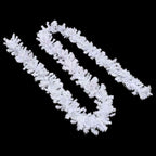 White LED garland creating warm holiday ambiance