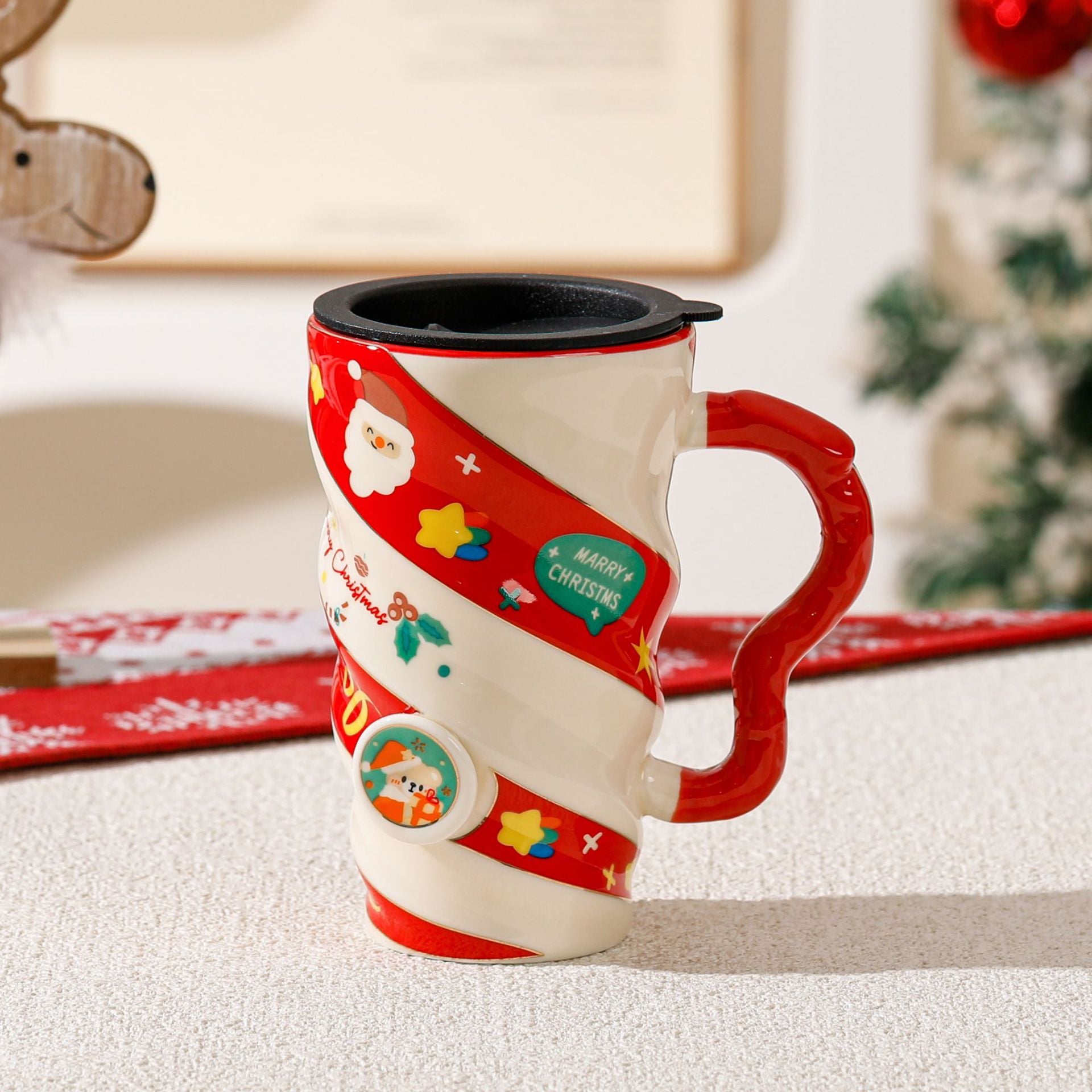 Christmas ceramic mug gift set with faith-inspired holiday spirit