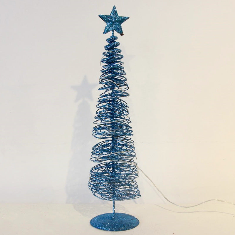 Light-emitting Christmas tree ornament with warm glow in gold finish