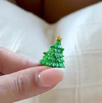 Hinged Christmas Tree Ornament Set on decorated holiday tree