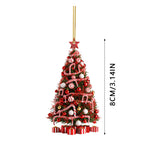 Colorful acrylic Christmas tree pendant with modern art design, perfect for faith-based Christmas gifts