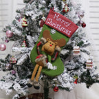 Festive Christmas stocking with Santa design featuring red and white colors and dimensional applique details for Christmas ho