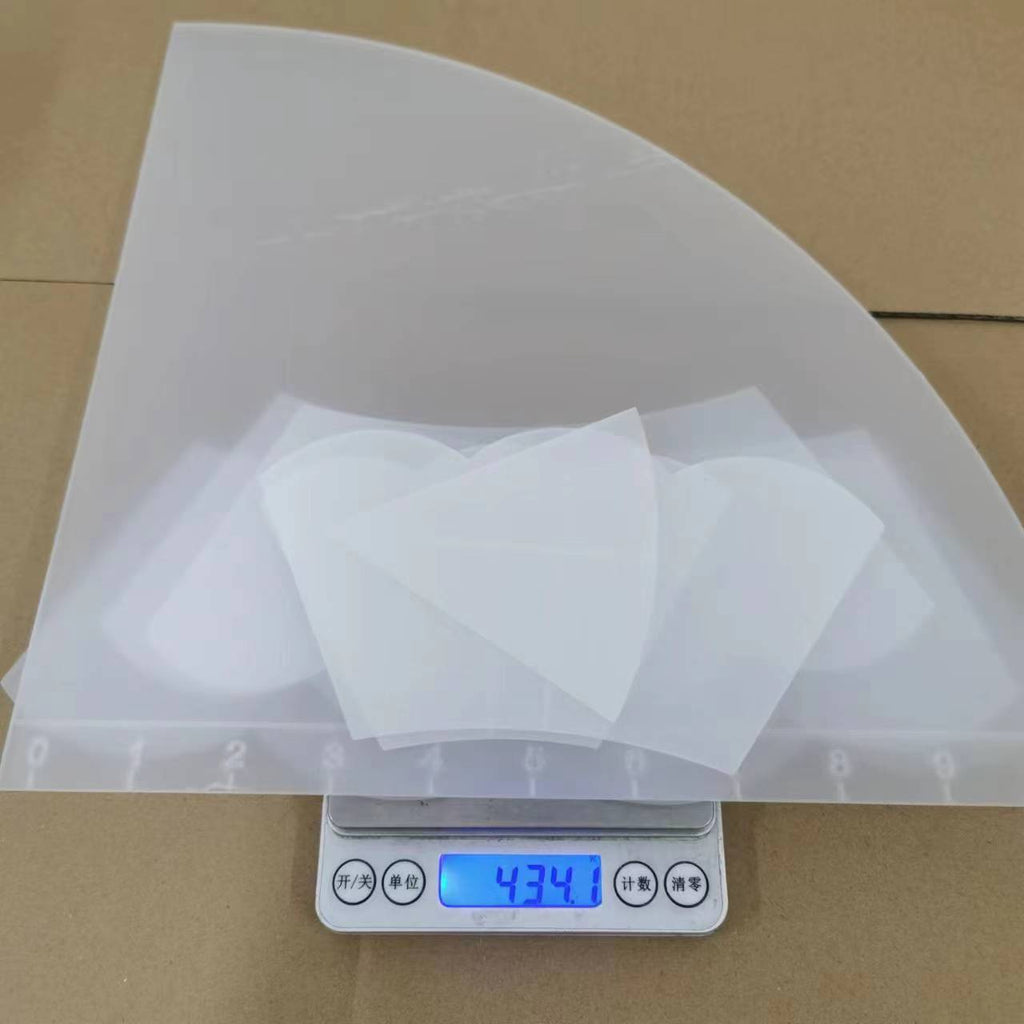 White acrylic quilt cover ruler with festive tree pattern for seasonal quilting projects