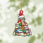Faith-inspired ornament pendant with book and tree design