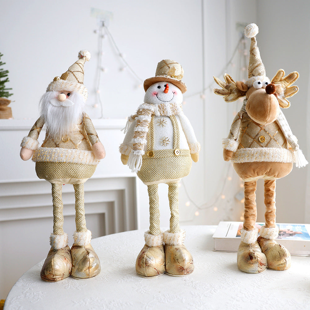 American-style cartoon golden snowman ornament for holiday display