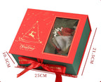 Red holiday gift box suitable for Christmas Eve gifting and festive traditions
