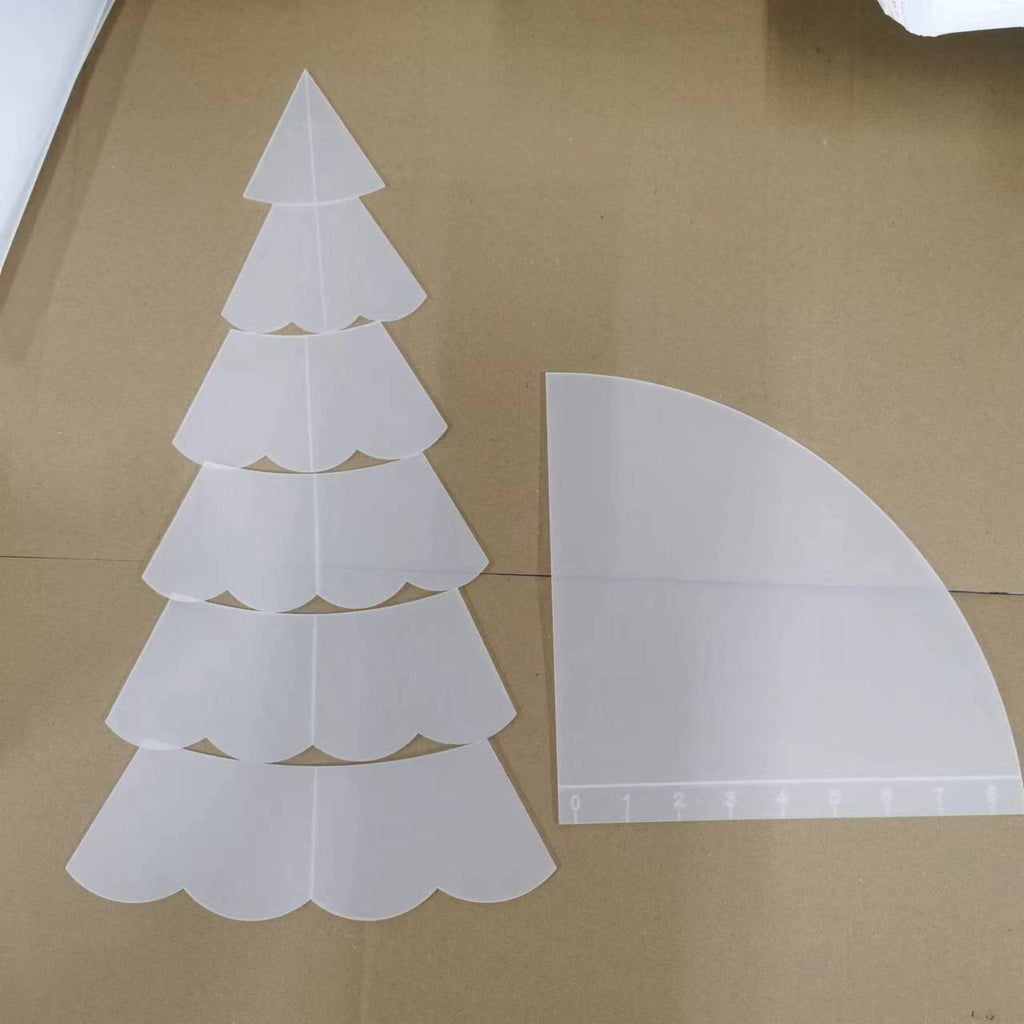 Acrylic quilting template in three sizes for different quilt square dimensions