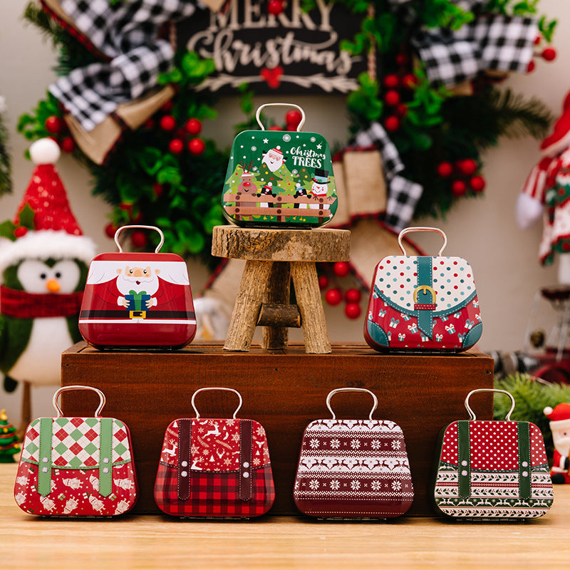Festive Christmas mini handbag candy box for Christmas gift presentation