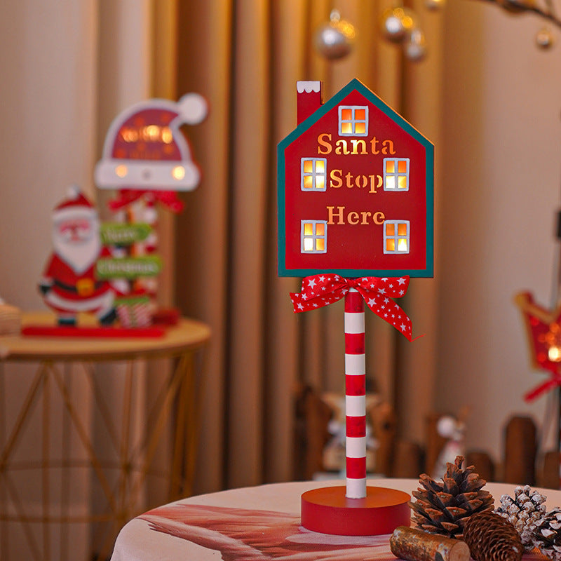 Cozy wooden Christmas light for Christian home holiday decoration