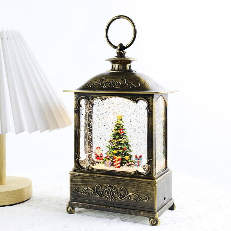 American Country Style Christmas Music Box with old man design