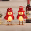 Luminous Christmas bird ornament with red round cap decoration
