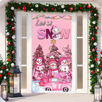 Geometric Christmas Door Curtain - Holiday Hanging Tapestry - Christian Home Decor