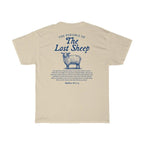 Lost Sheep Bible Verse Women's T-Shirt in pink displayed on hanger