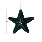 Flocked Dark Green Christmas Ball Ornament - Christian Jewelry