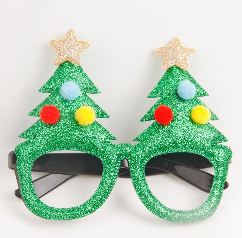 Colorful Christmas party glasses for holiday dress-up fun