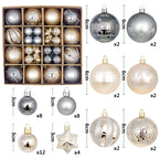 Holiday Christmas ornament balls in gift packaging for seasonal display
