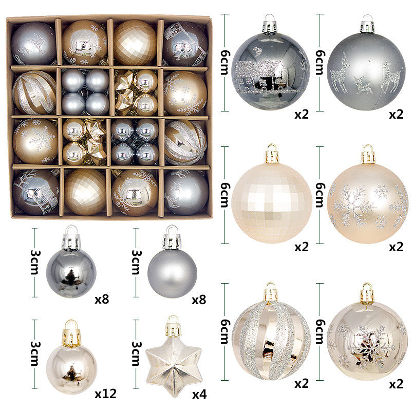 Holiday Christmas ornament balls in gift packaging for seasonal display