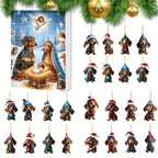 Seasonal acrylic decoration with Christmas countdown theme