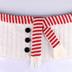 White Christmas tree skirt in festive room setting