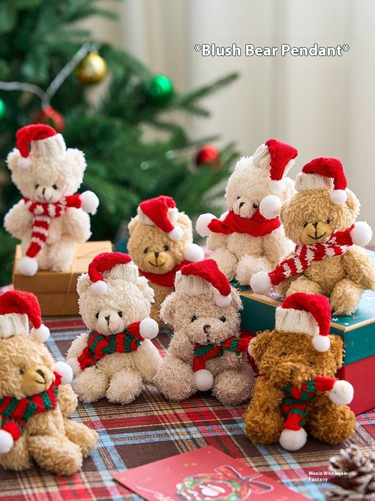 Warm and inviting plush Christmas decoration enhances any holiday display