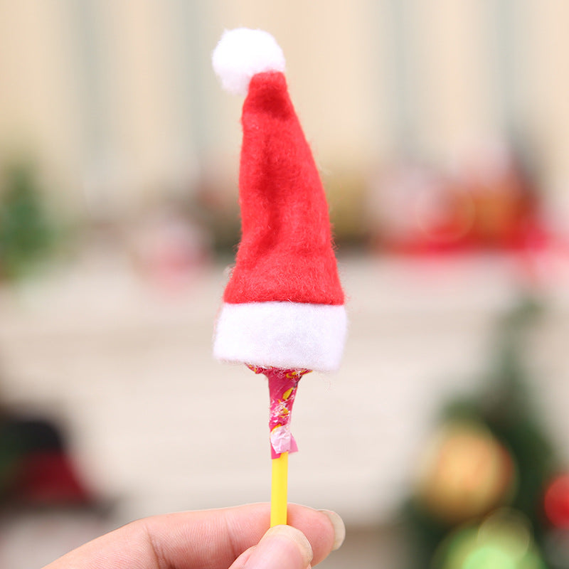 Colorful mini Christmas hats perfect for holiday party favors and gift wrapping