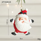 Painted Plastic Christmas Tree Ornament Set - Festive Holiday Decorations - Christian Jewelry