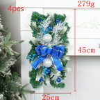 Holiday door decoration featuring inverted Christmas tree with warm glow