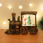 Set of Christmas train decorations with protective packaging