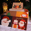Red Christmas-themed greeting card with envelope and sealing sticker