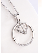 Jesus Love Cross Heart Pendant - front view of faith jewelry piece