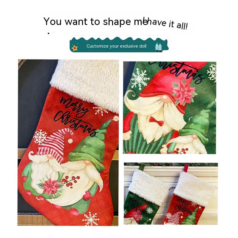 Festive Christmas stocking ornament for holiday display