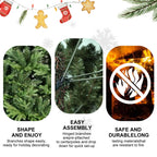 Artificial green tree branches ready for garlands and ornaments during Christmas